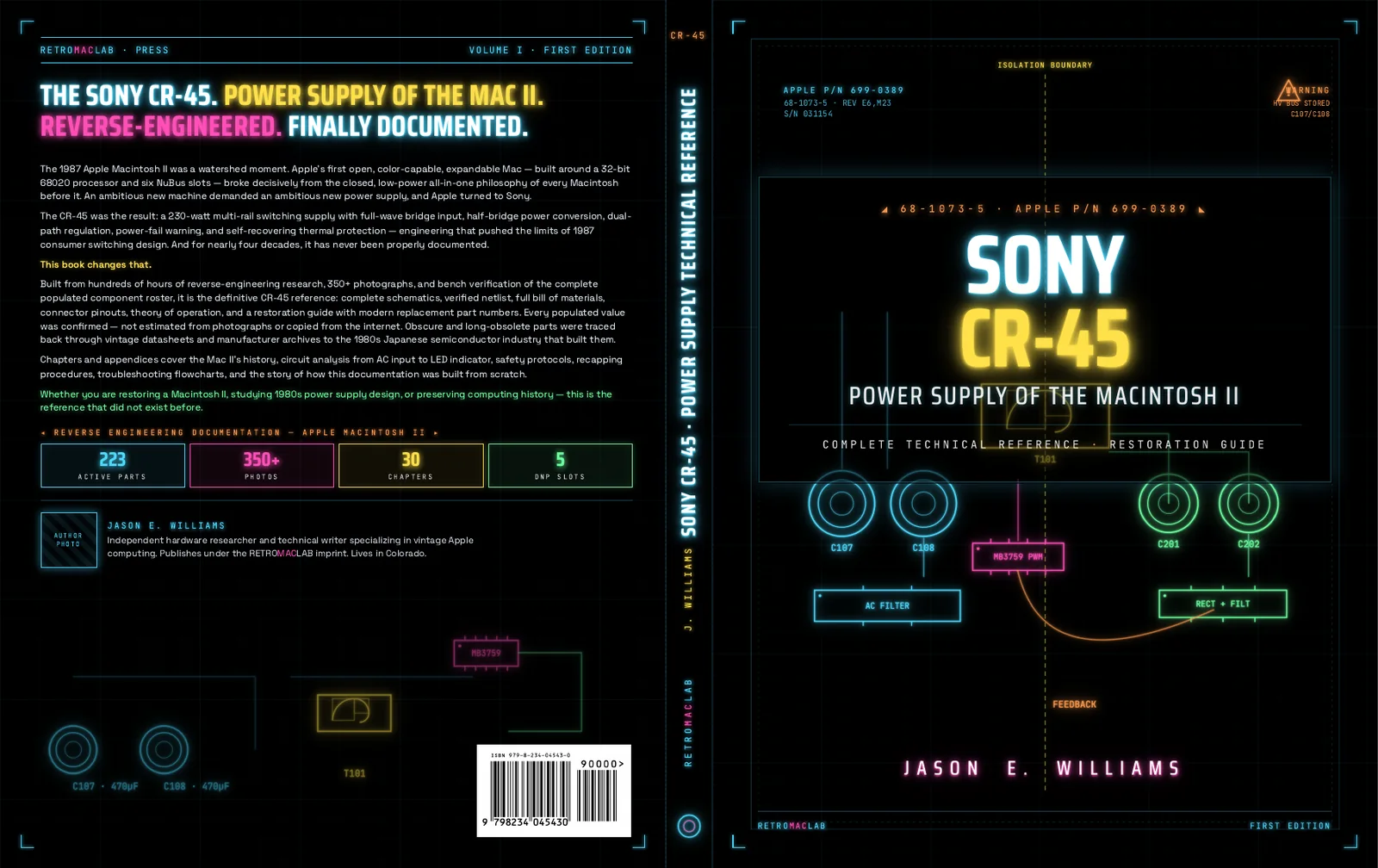 Full wrap cover proof for the Sony CR-45 technical reference.